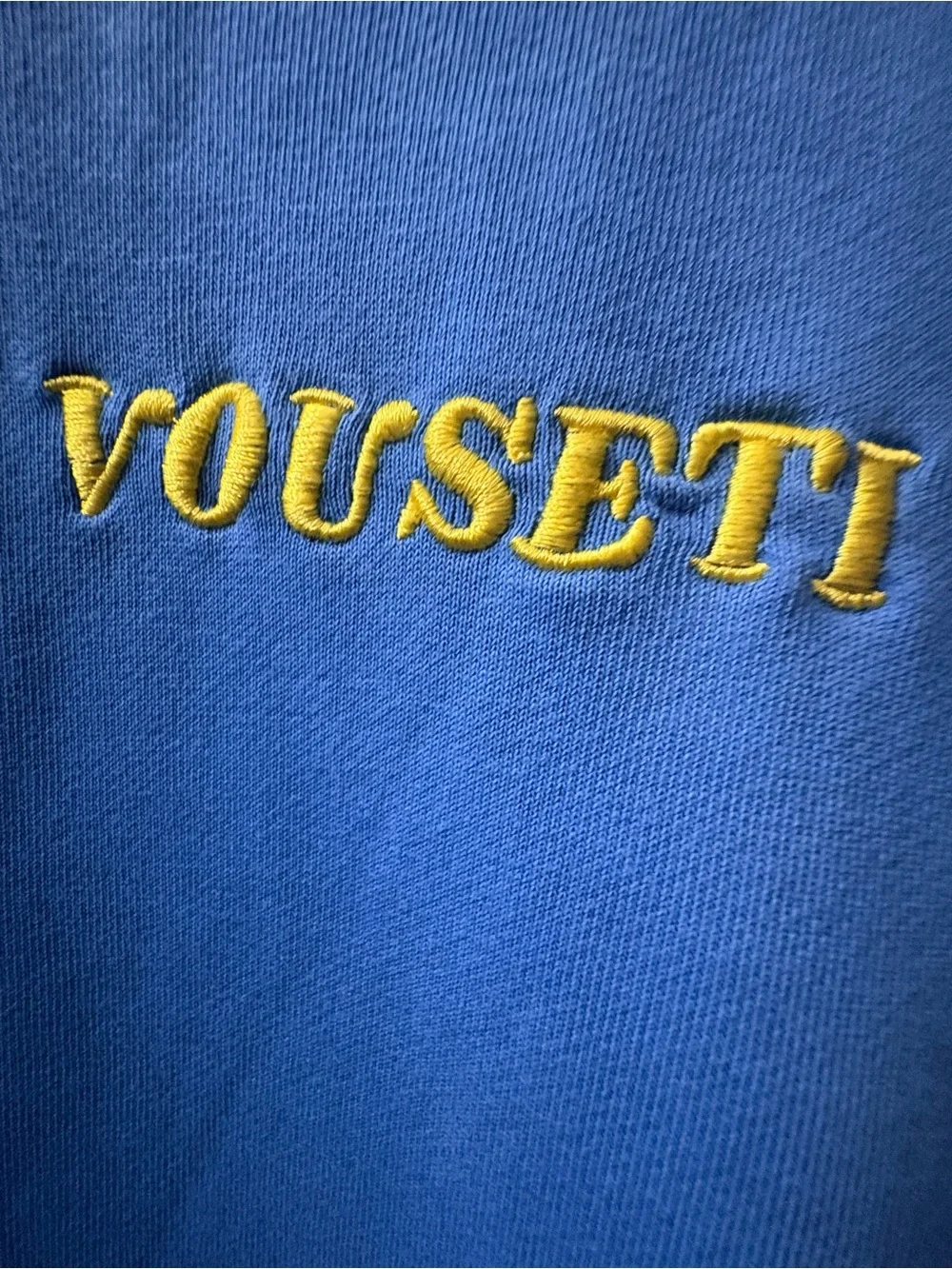 Vouseti Blue Crewneck Sweatshirt Sz Medium Men or  a Large in Women’s